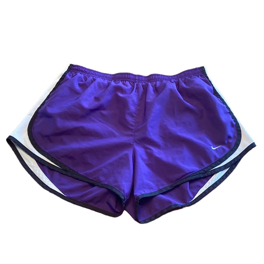 Nike Women’s Purple Athletic Running Shorts with White Panels